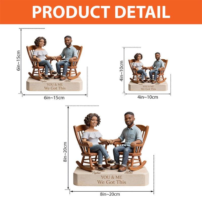 Custom From Any Photo - You And Me We Got This - Personalized Couple Custom Shaped Acrylic Ornament Anniversary Wedding Ornament