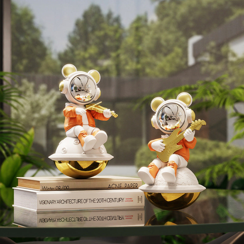 1pc Astronauts, Astronauts Playing Piano Tumblers, Tabletop Ornaments, TV Cabinets, Wine Cabinets, Decorations, Housewarming Gifts
