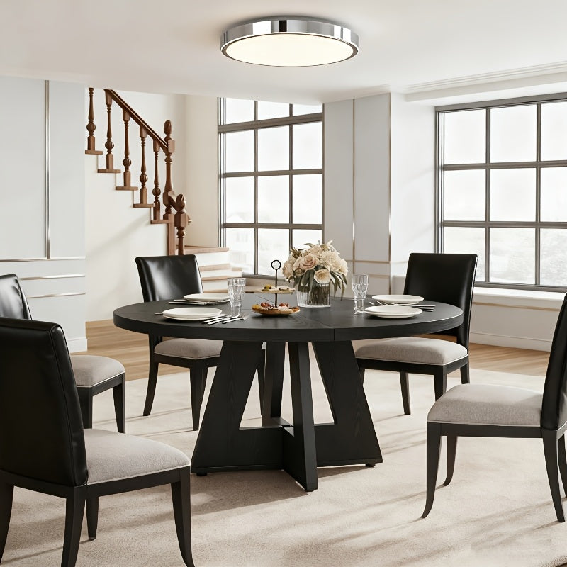 47 Inch Farmhouse Dining Table, Rustic Round Dinner Table for 4, Ideal for Home Dining Room And Living Room, Offering A Countrified Touch to Your Decor