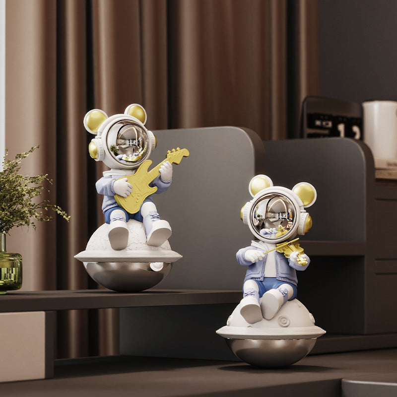 1pc Astronauts, Astronauts Playing Piano Tumblers, Tabletop Ornaments, TV Cabinets, Wine Cabinets, Decorations, Housewarming Gifts