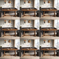 63-Inch Rustic Brown Solid Wood Oval Dining Table - A Farmhouse Kitchen Table Featuring Sturdy Tapered Legs, an Essential Home Piece for 4-6 Individuals, Ideal for Living Rooms, Dining Areas & Offices, A Perfect Gift for Daily Use