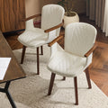 MOJAY Dining Chair, Dining Table Chair, Faux Leather Dining Chair, with Mid-Century Modern Style Faux Leather Padded Bentwood Backrest And Metal Legs Adjustable Foot Pads, Suitable for Kitchens, Restaurants